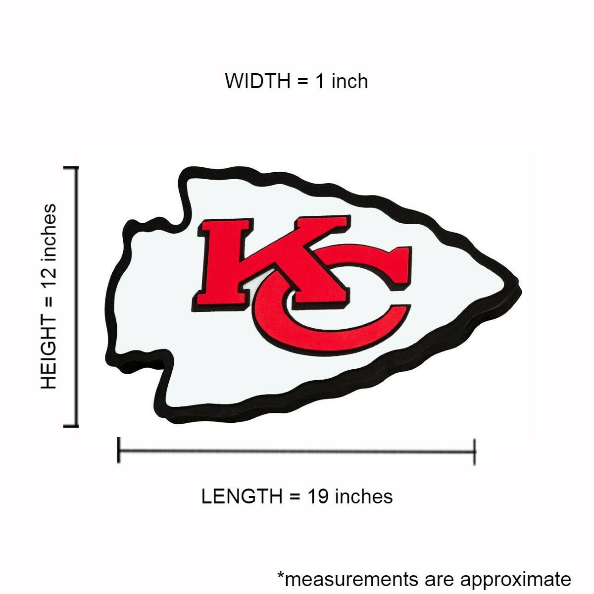 NFL Kansas City Chiefs 3D Logo Fan Foam Wall Sign eBay