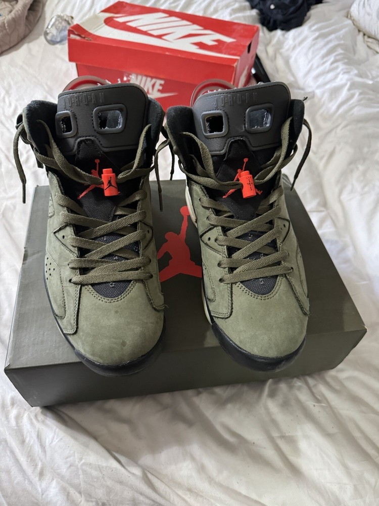 Size 10 - Jordan 6 Retro x Travis Scott Mid Olive