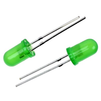 25 x Green LED 5mm Round Wide Angle Diffused LED Light Emitting Diode Bright PCB