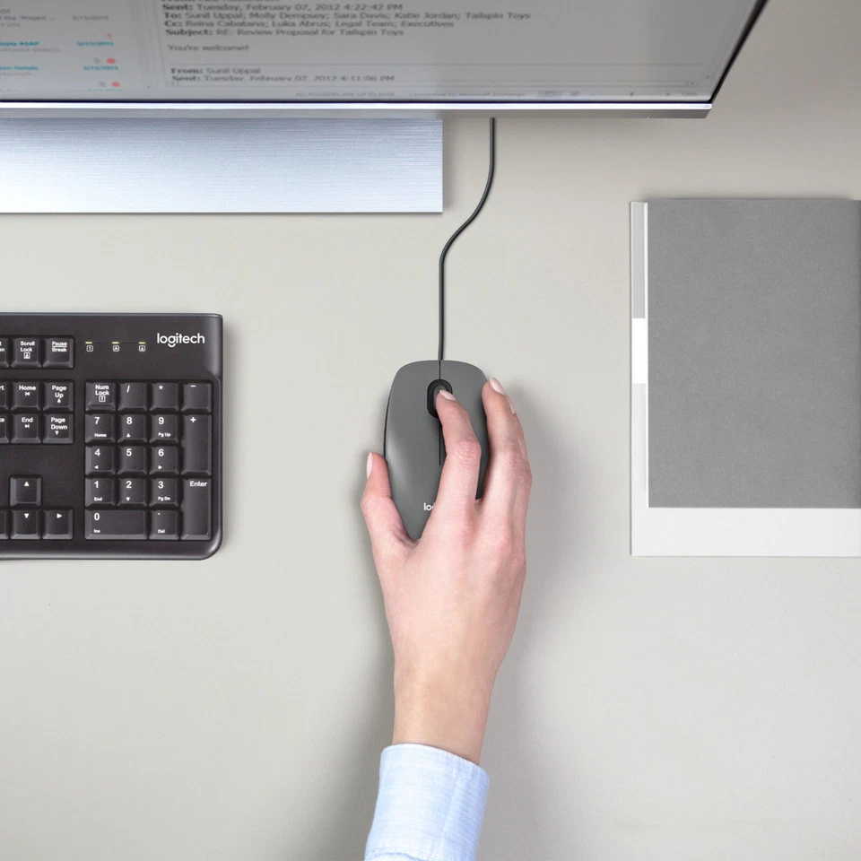 Logitech M100 Maus Büro Beidhändig USB Typ-A Optisch 1000 DPI - Bild 2 von 2