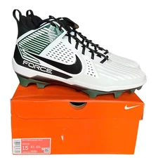 Nike Force Savage Pro 3 Size 15 Football Cleats White/Green/Black DA5453-112
