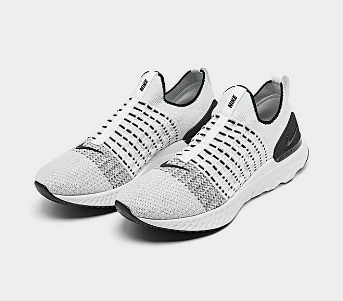 Epic react flyknit true top white men's running shoe