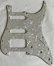 New Great-For Fender US Stratocaster HSS 11 Screw Hole Pickguard Ivory White