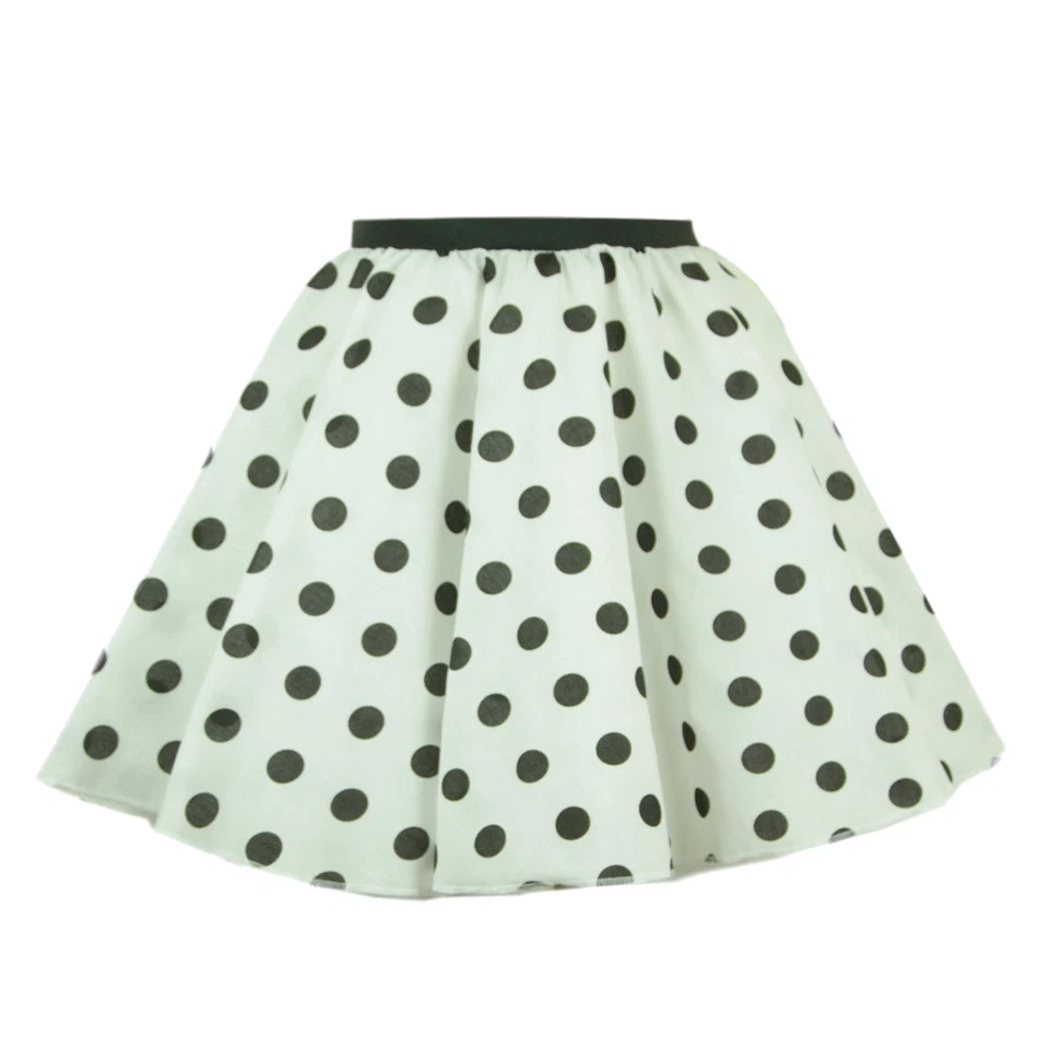 Mujer Lunares Rock and Roll Años 50 Falda y Bufanda Vestido Elegante Disfraz Fiesta de Gallina Foto 4 de 4