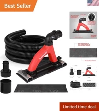 Ergonomic Dustless Drywall Sander - Complete Kit with 6.5ft Hose and 120 Grit