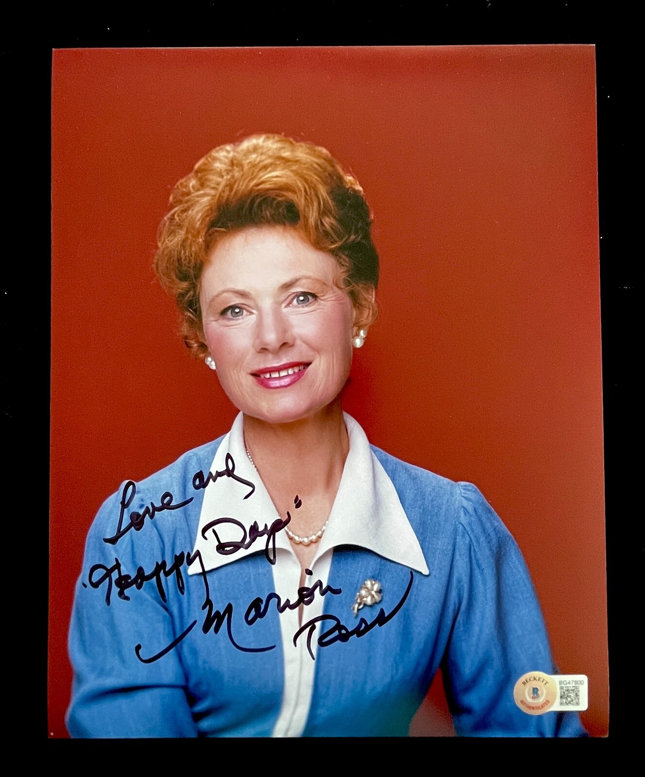 MARION ROSS MRS. CUNNINGHAM HAND SIGEND MRS. 