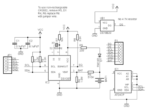 RTC DS1307 AT24C32 IIC Real Time Clock Modul Temperatur Arduino Raspberry Pi - Bild 3 von 3