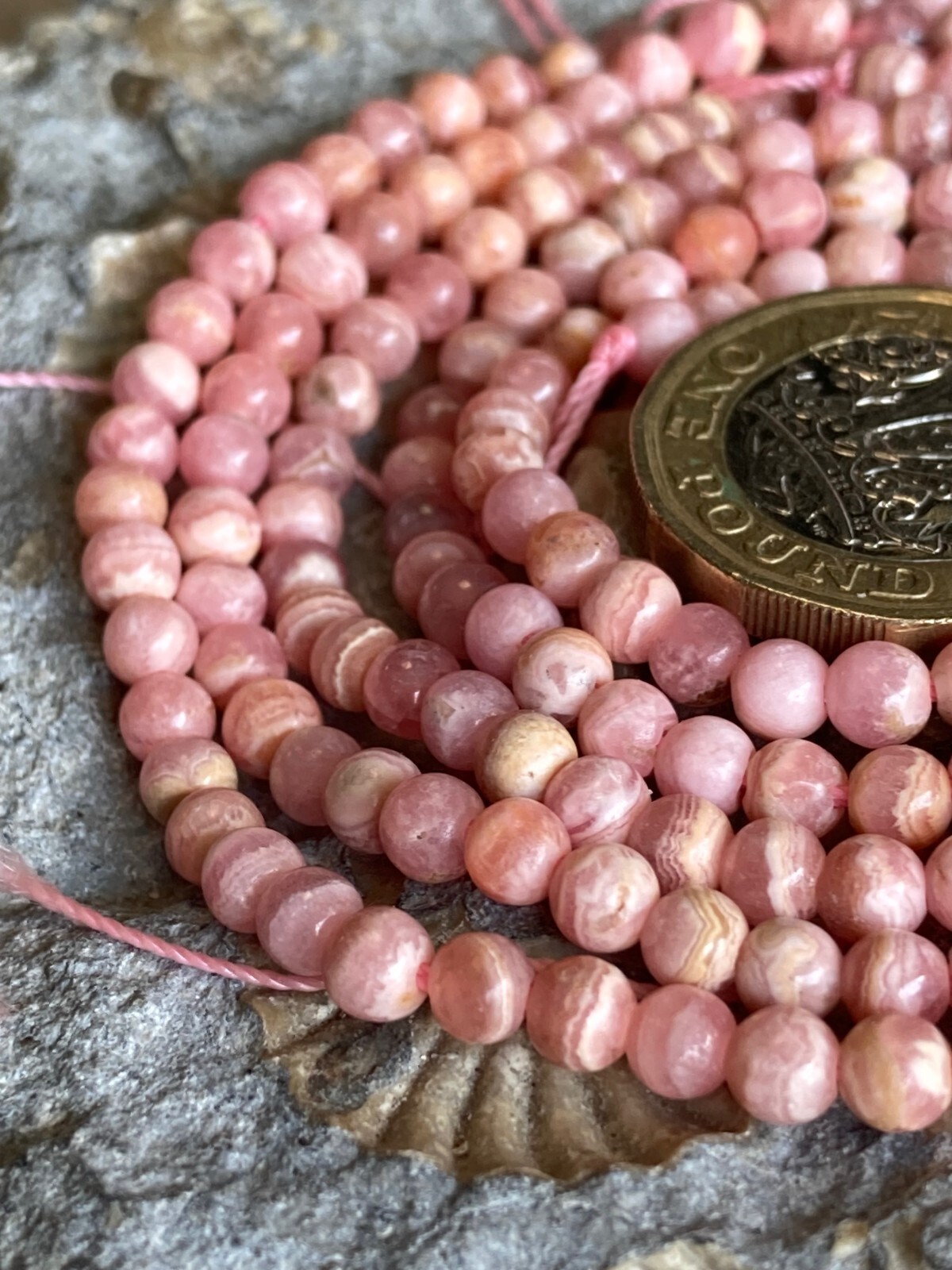 Rhodochrosite* Semi Precious Gemstone Beads 4mm 40cm Jewellery