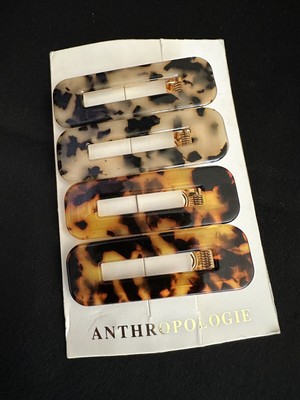 Anthropologie squared tortoise hair clip set Square Tortoise Claw Clip - Etsy main image 4