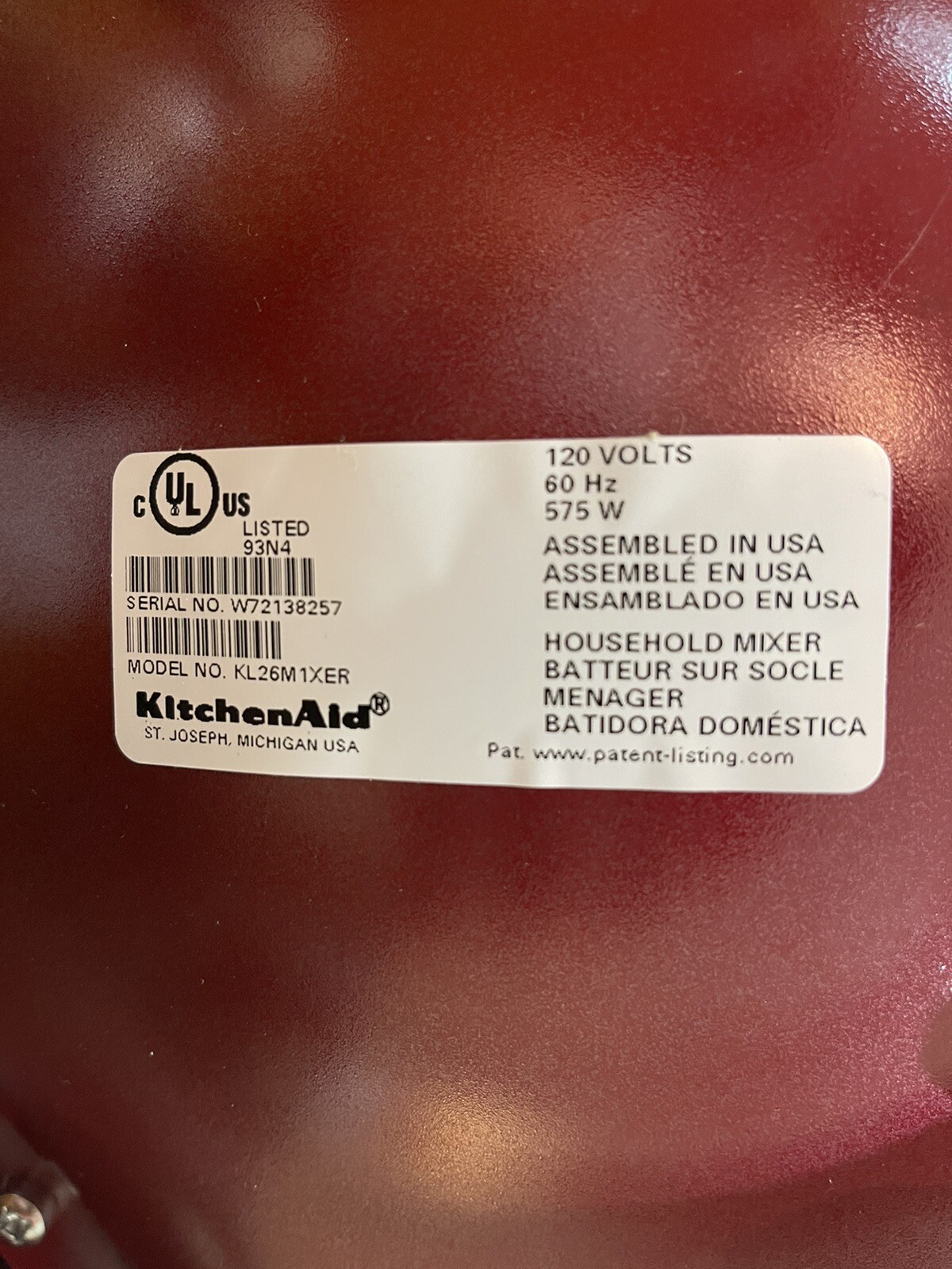 KitchenAid Mixer (KL26M1XER) (Never Used) Attachments Included eBay