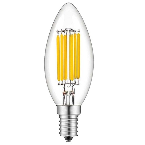 Candela E14 25W 240V – Vetro Chiaro, Modello A Fiamma, Lunga Durata, Adatta Per Lampadari E Applique, Rough Service - 2