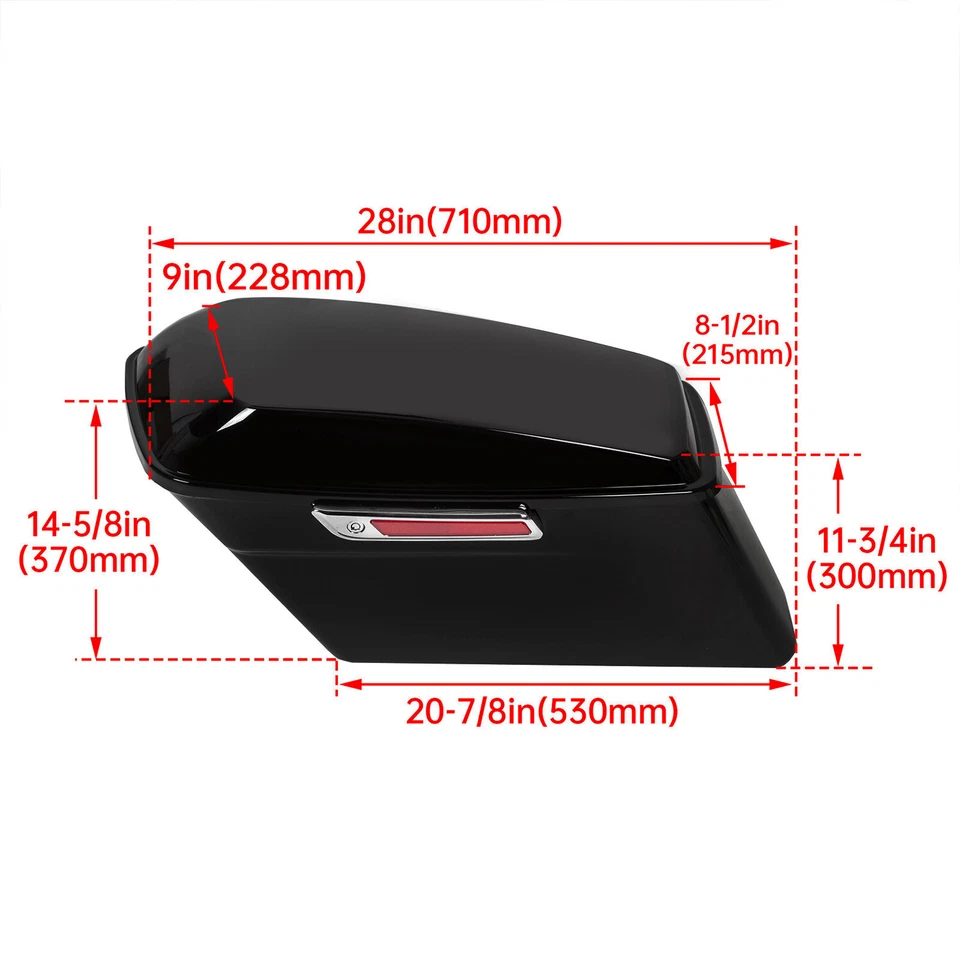 Black Hard Saddlebags Bags For Harley Touring Street Glide Road King 1994-2013 Foto 3 de 4