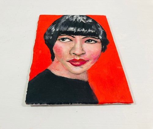 Oil Portrait Painting Anna May Wong Original Celebrity Art - Picture 4 of 14