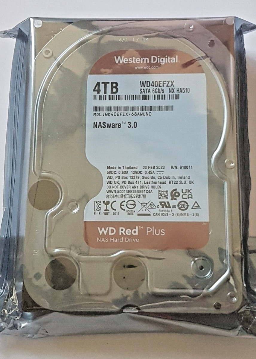 4TB SATA Western Digital WD40EFZX-68AWUN0 5400rpm 128MB HDD 3.5