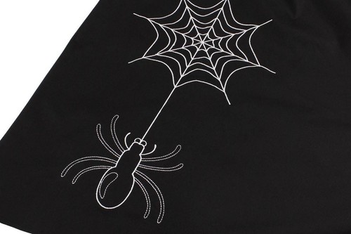 Ro Rox Charlotte Spider Swing Dress Gothic Rockabilly Corset Web Embroidery - Picture 6 of 9