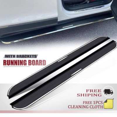 2Pcs Fits for Audi Q7 2017-2024 Door Fixed Side Step Running Board Nerf Bar