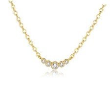 Heart Necklaces for Women Dainty 14k Gold Plated Non Tarnish 16-18inch gold-5CZ
