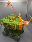 Vintage 1989 TMNT Pizza Thrower Playmates Toys Ninja Turtles Vehicle W/11 Discs