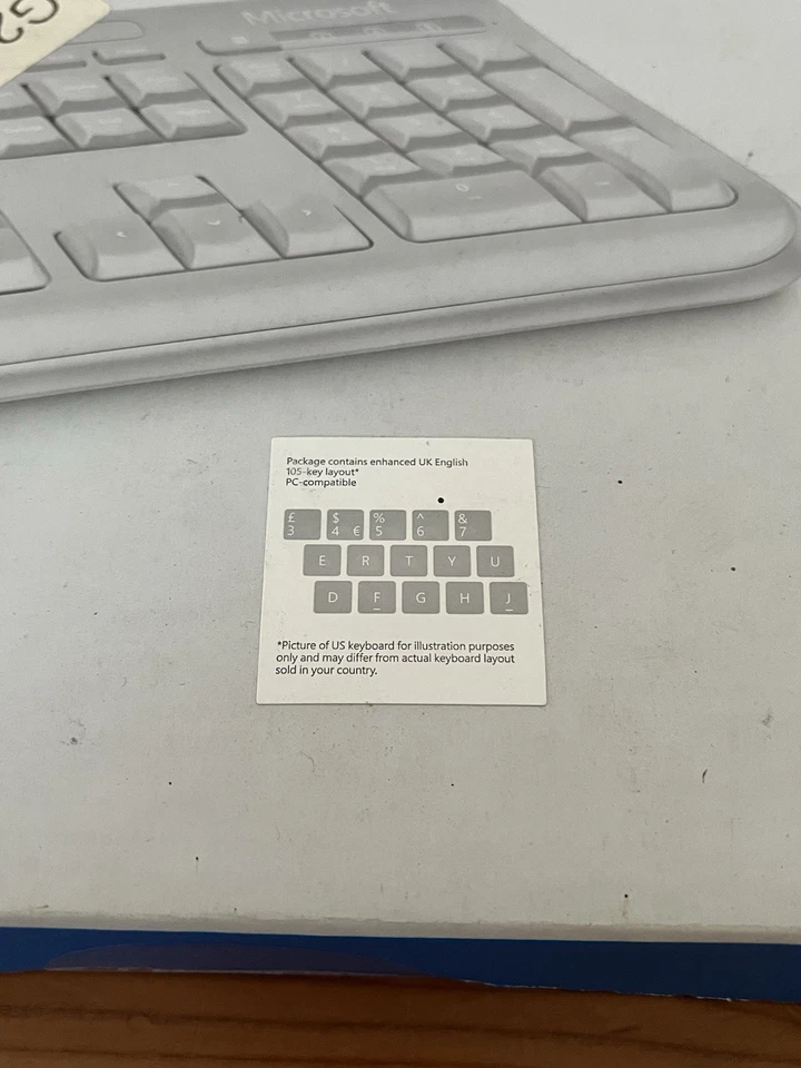 Microsoft Wired USB Keyboard 600 UK QWERTY Layout Spill Resistant White - Image 4 of 4