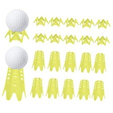 Plastic Golf Simulator Tees for Indoor Outdoor Practice Training, Golf Yellow