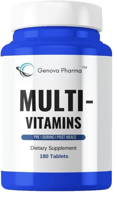 Multivitamin Essential Vitamins and Minerals Vitamins A, C, D3, E, K2, 180ct