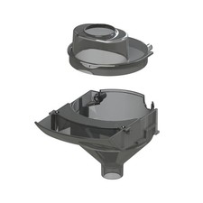Baby Brezza Formula Pro Advanced Replacement Funnel  Cover 2 Piece Set, Grey