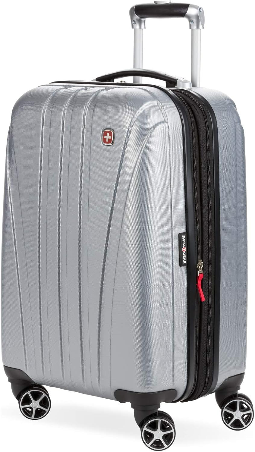 With Spinner Wheels, Silver, Carry-on 19-inch