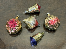Set of 5 pcs Vintage Rare XMAS Decor CHRISTMAS Glass Ornament USSR , 25/126