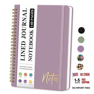 Lined Spiral Journal Notebook for Women, A5 College A-Purple A - Lined(1 Pack)