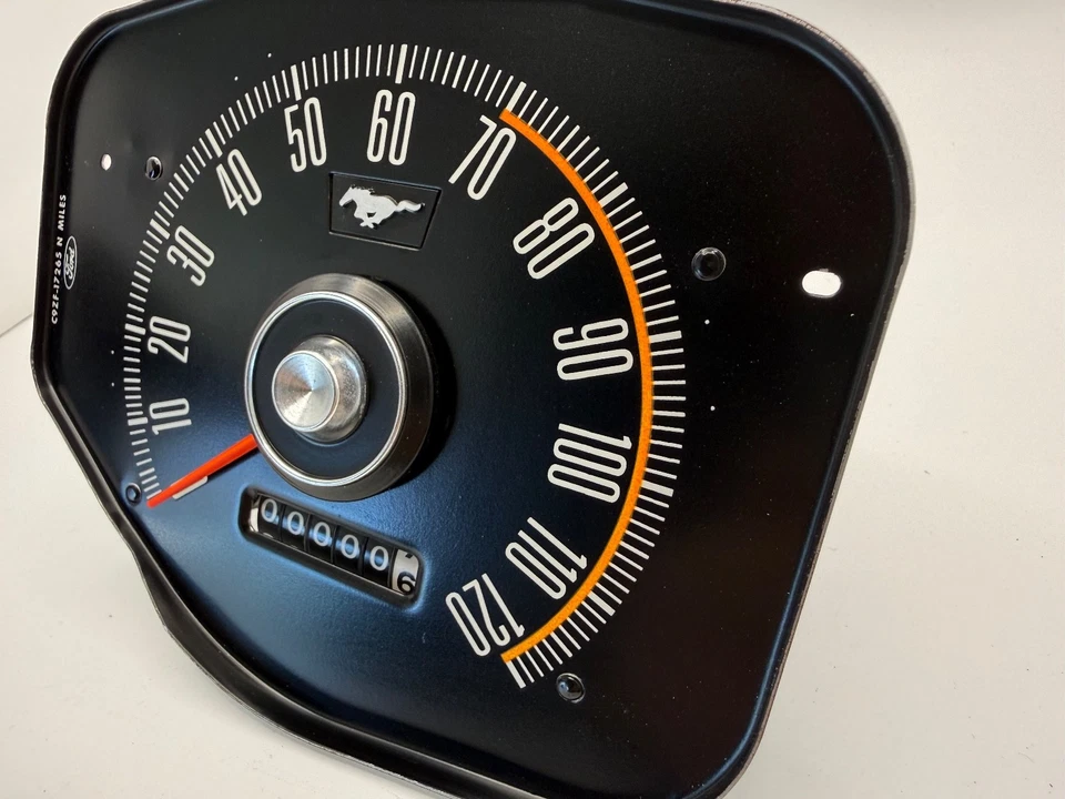 NOS 1969 - 1970 福特野马速度计 120 MPH C9ZF-17255-N | 已测试,工作正常 — 第 3/4 张图片