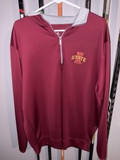 Iowa State Cyclones Quarter Zip Pullover Maroon w/Gray Collar
