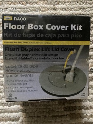 NOS, RACO FLOOR BOX COVER KIT CAT#5511 GRAY NONMETALLIC 