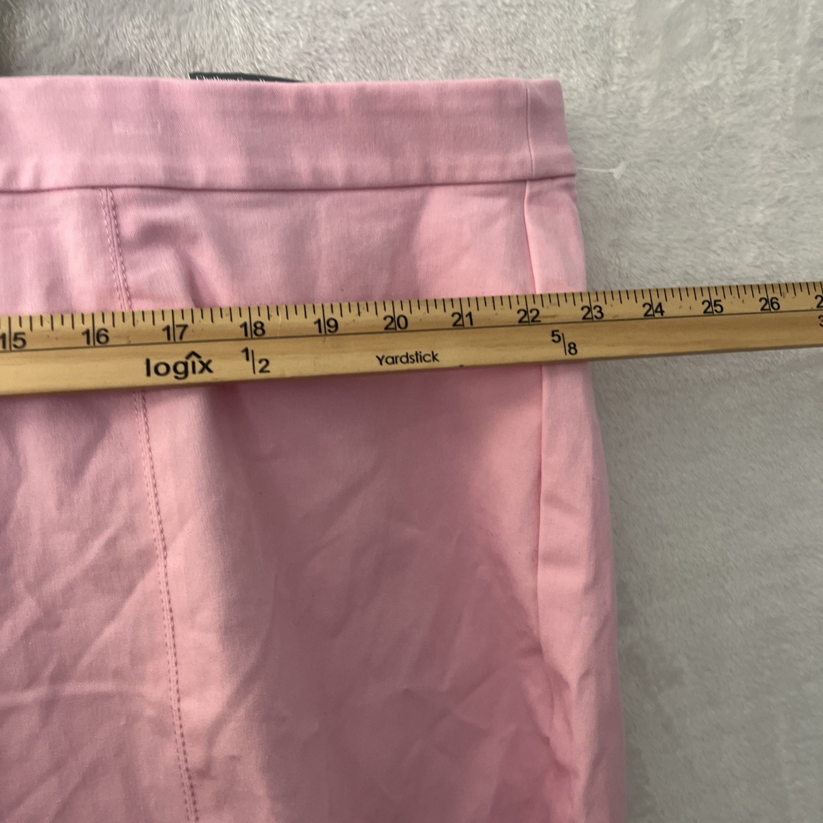 Talbots Womans Crop Pants Pink Solid Plus 24W Cot… - image 2