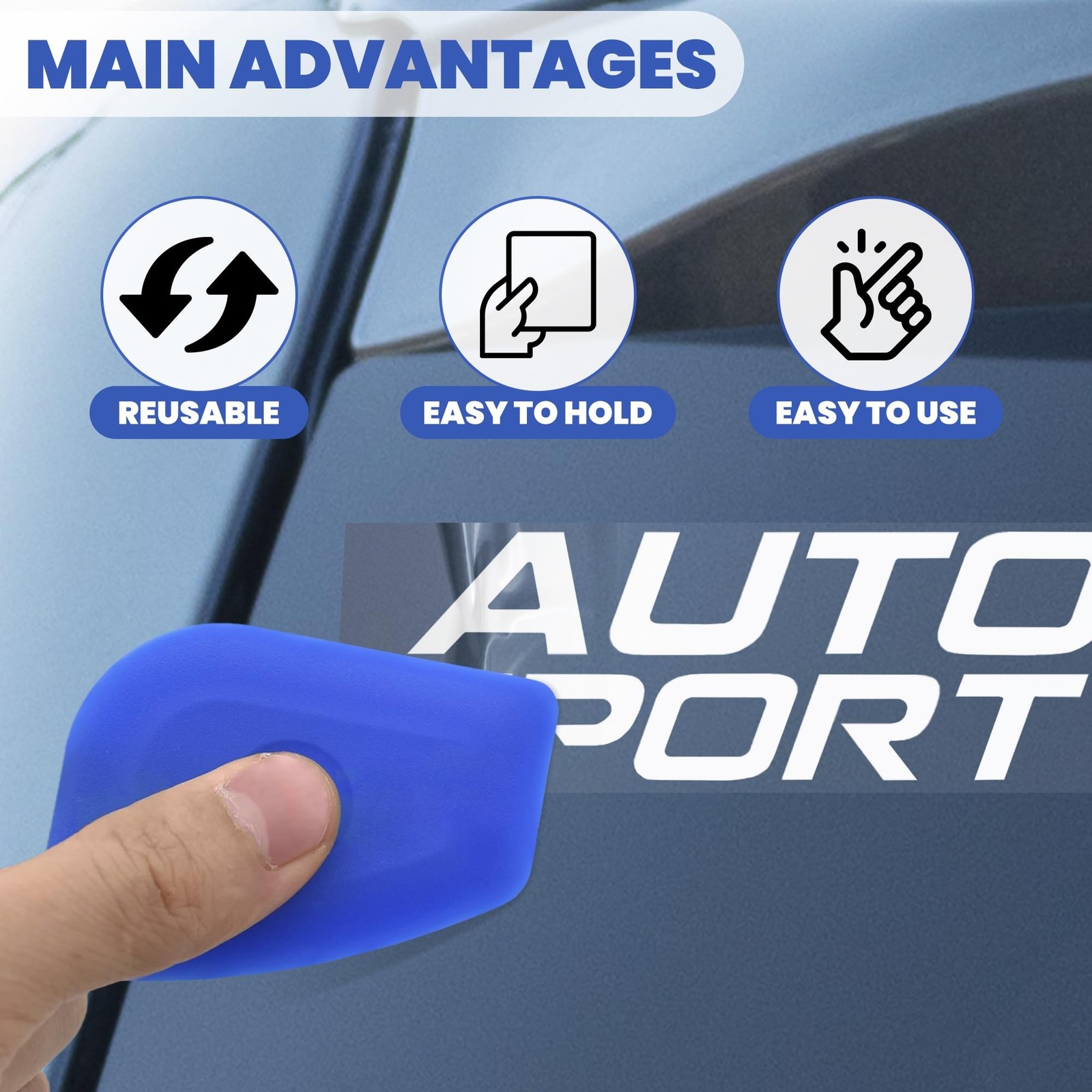 4Pcs Multi Tool Car Sticker Removal Tool - Plastic Window Sticker Remover for...