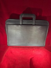 Leather Compaq Vintage Laptop Bag 15" by 10" With Handle  Zipper Closure  29-1