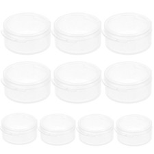 10 Pcs Earplug Storage Containers Transparent with Cover for Small Accessories