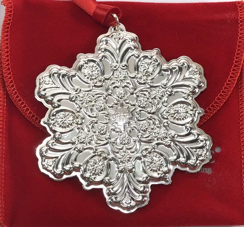 TOWLE 1995 STERLING SILVER OLD MASTERS SNOWFLAKE ORNAMENT - SLEEVE BOX POUCH COA - Picture 6 of 18