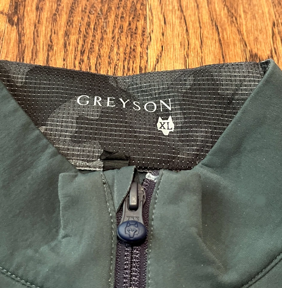 Greyson Tate Cuello falso 1/4 Cremallera Pullover Suéter Chaqueta Golf Verde XL Foto 3 de 3