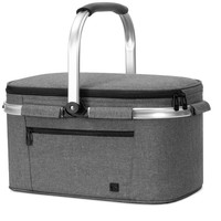 Isolierte KüHltasche Faltbar 22L Picknickkorb FüR 2 Personen, Aluminiumrahmen