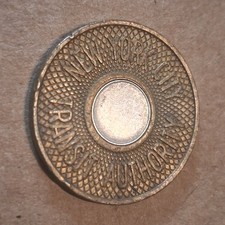 Bimetallic New York City Transit Authority Good For One Fare Token