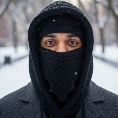 Men's Levi's  Sherpa Lined Fleece Balaclava with drawstring hood