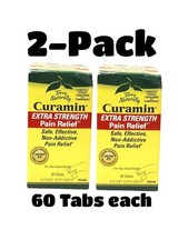 2 X Terry Naturally Curamin Extra Strength Pain Relief 60 Tablets Ea Total 120