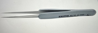 Knipex Stainless Needle Point Tips Precision Tweezers 3 1/2'' 92 21 12 ESD