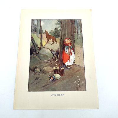 Mabel Lucie Attwell Little Red Cap Fairy Tale Art Print Book Plate