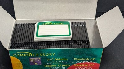 Compucessory 3.5 Diskettes IBM formatted 43 Count With Labels 