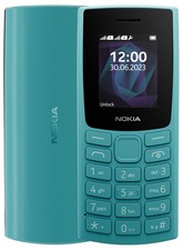 Nokia 105 2G Feature Phone with long-lasting battery, Dual Sim - Cyan