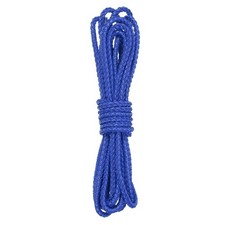 5.5 Yard Leather Cord, 5.5mm Round Braided Leather Strips, Sapphire