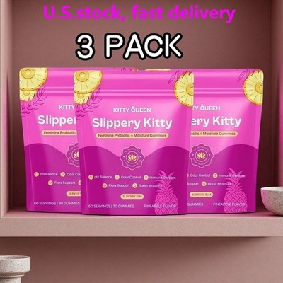3 PACK Kitty Queen Slippery Kitty   Feminine Probiotic + Moisture Gummies