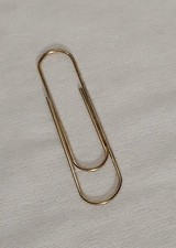 Large Goldtone Paperclip 4" Paper Clip Sturdy Bookmark Craft Anchor Note Holder