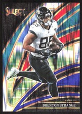 6633K 2025 Panini Select #230 Brenton Strange Red and Blue Prizm Shock